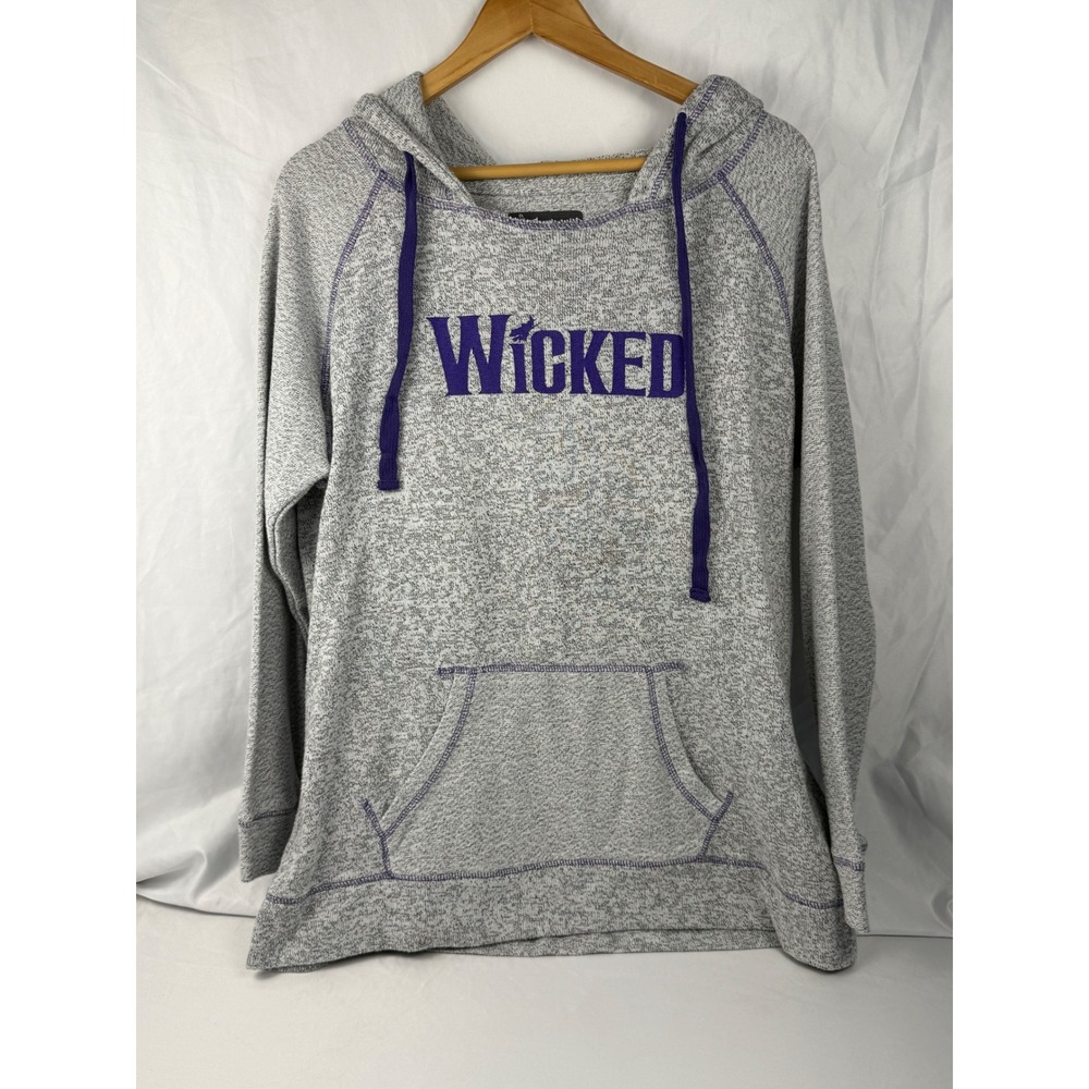 Wicked Musical Broadway Hoodie Green For Good Organic Cotton Grey Purple XL